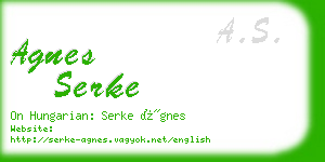 agnes serke business card